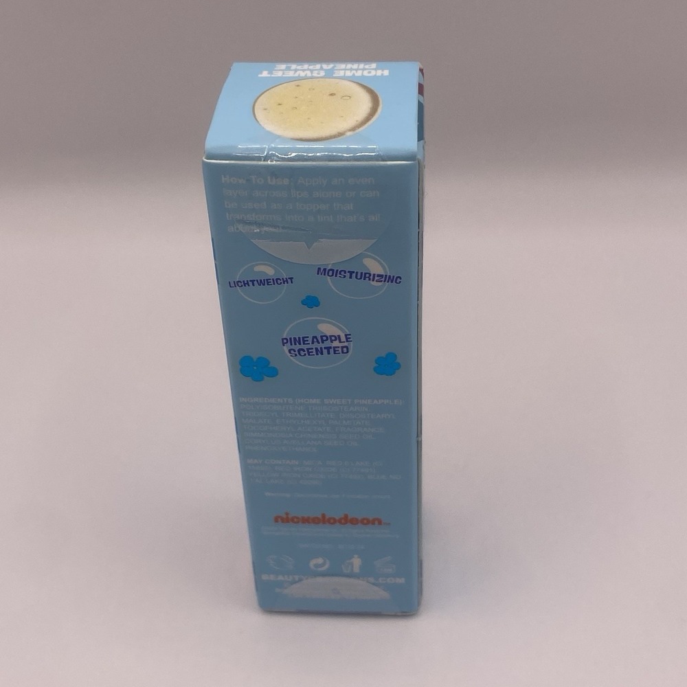 SpongeBob X Beauty Creations Home Sweet Pineapple PH Lip Oil Lipgloss NIB - Picture 9 of 10